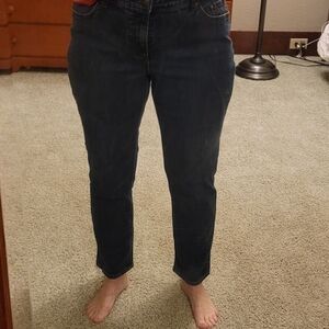 Terra & Sky Dark Blue Straight Leg Jeans